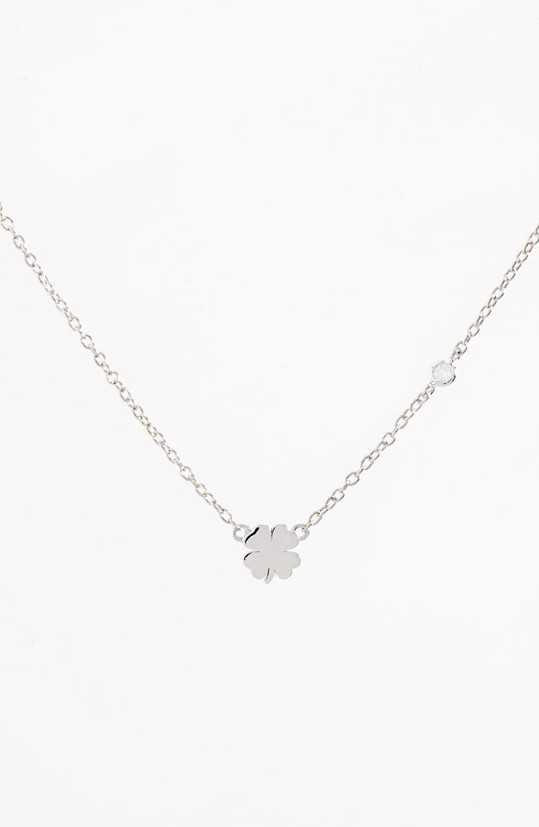 Syd by Sydney Evan Shy by SE Clover Necklace, Main, color, 