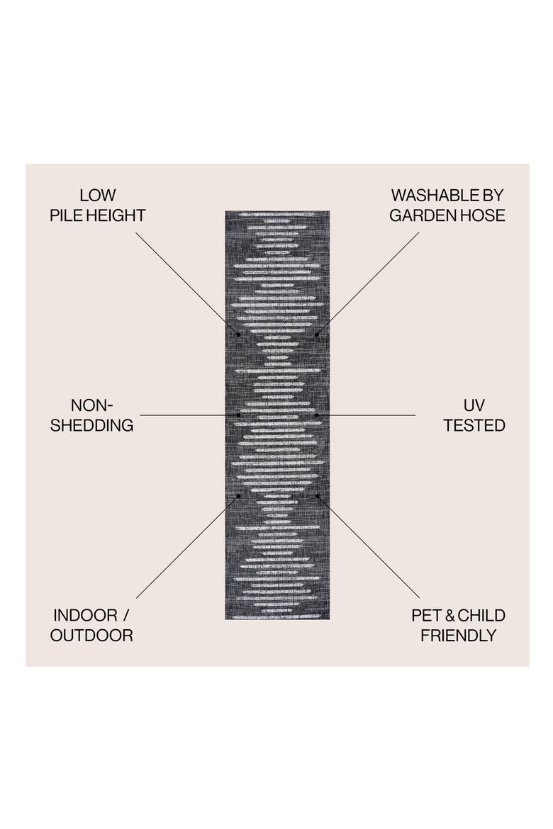 Zolak Berber Stripe Geometric Indoor/Outdoor Area Rug, Alternate, color, Black/Ivory