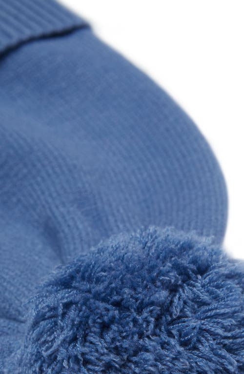 Northern Classics Knit Winter Hat With Knit Pom In Blue