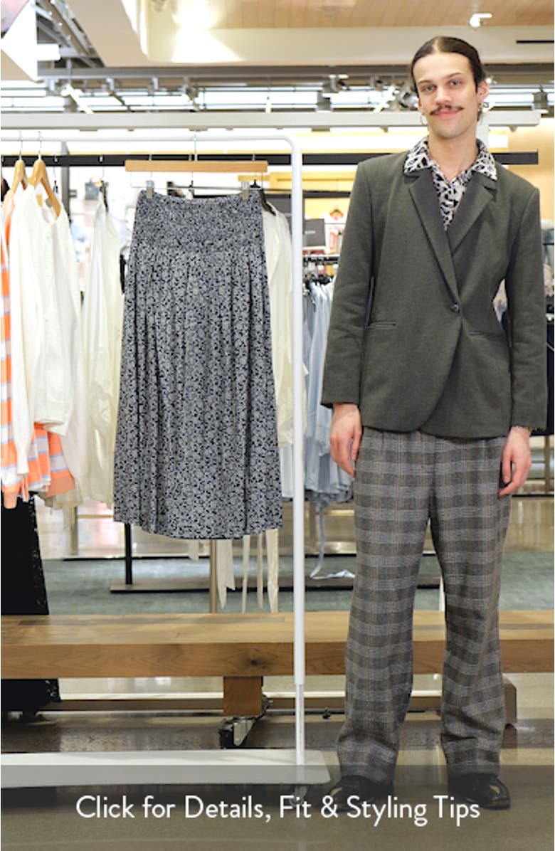 Floral Smocked Waist Midi Skirt, sales video thumbnail