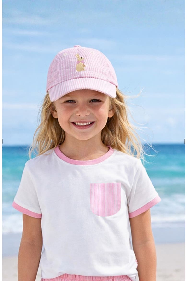 Seersucker Pocket T-Shirt, Alternate, color, Pink