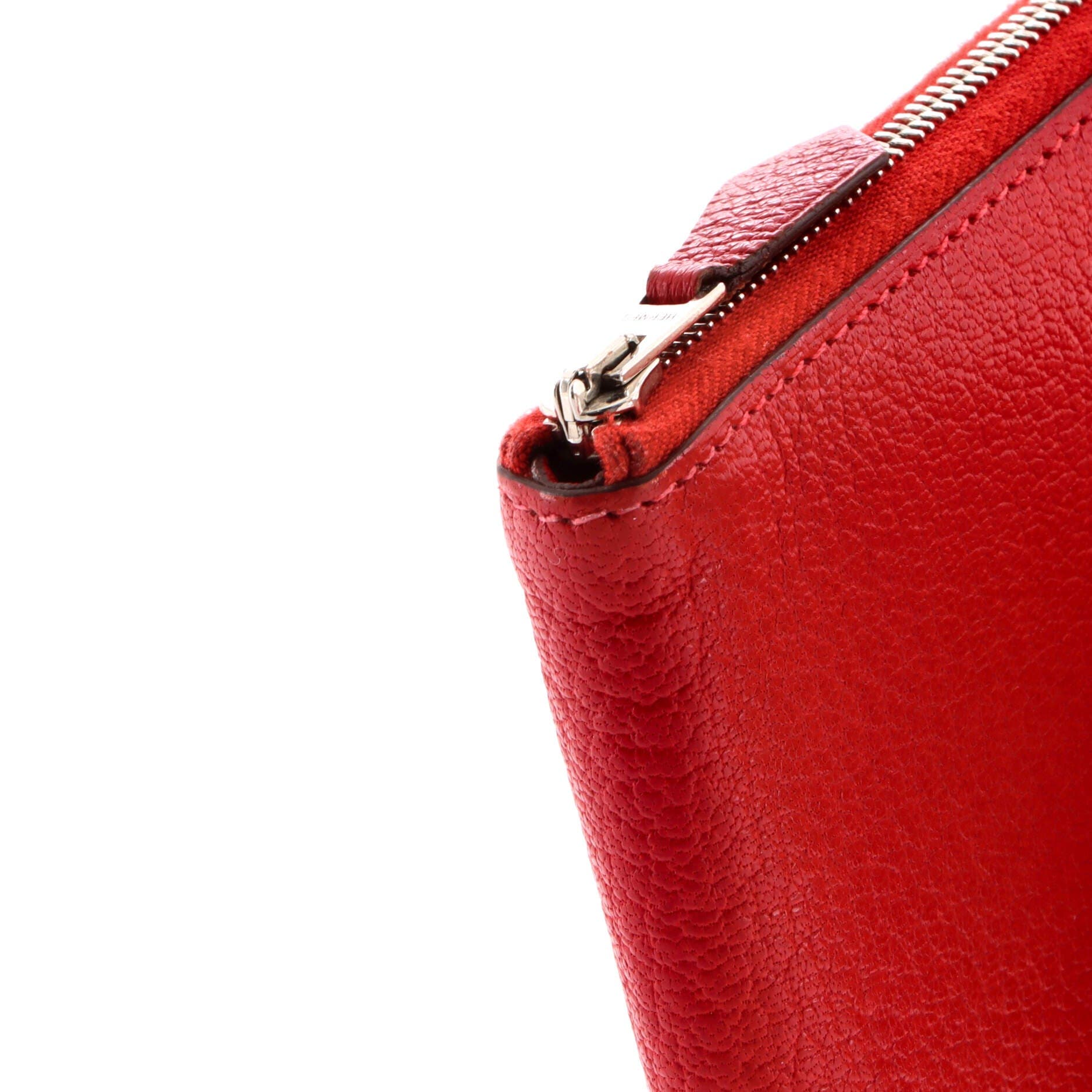 Pre-Owned Hermes Azap Zip Around Wallet Chevre Mysore Long, Alternate, color, Rouge Casaque