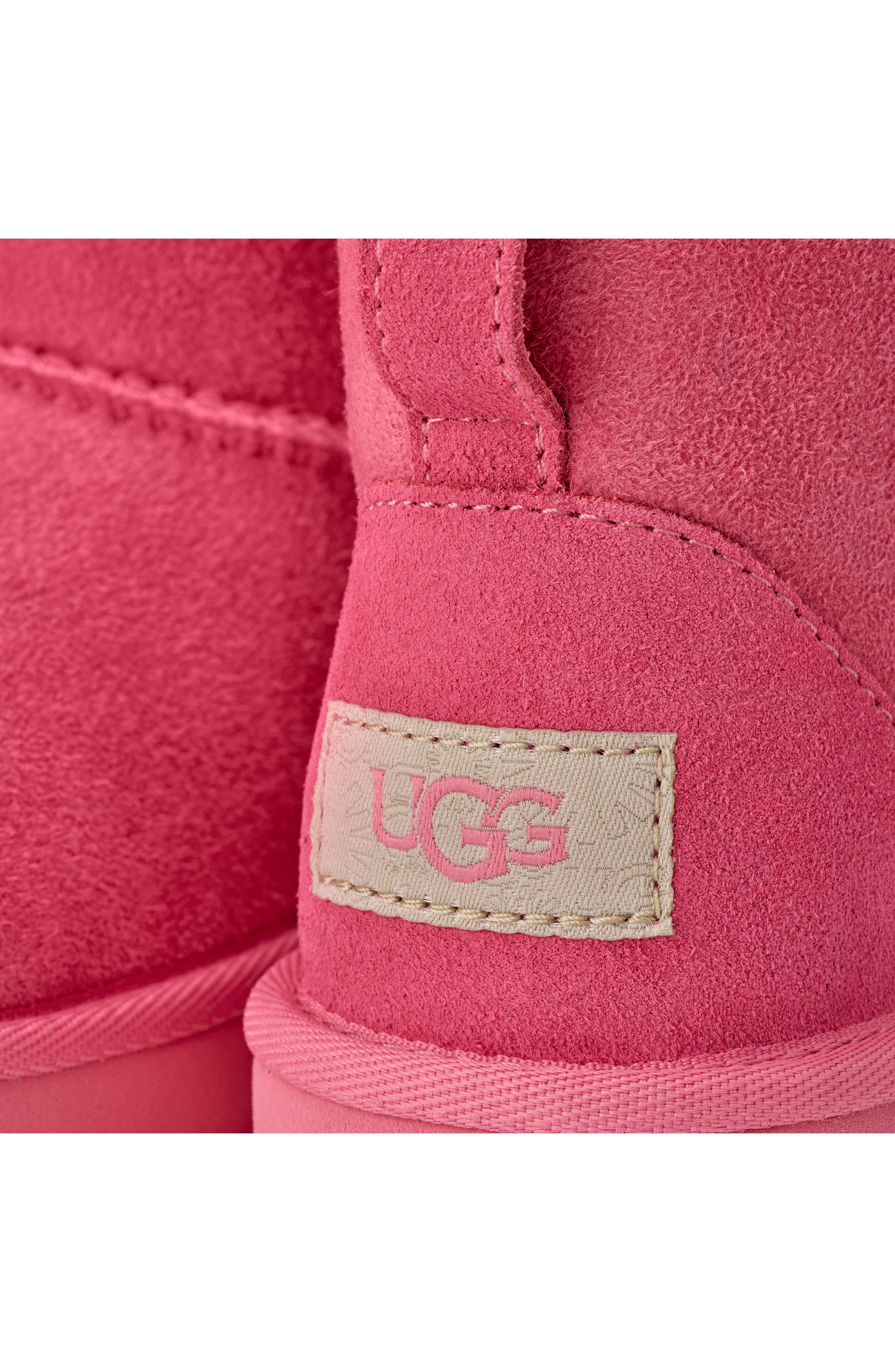 Kids' Classic Mini II Water Resistant Genuine Shearling Boot, Alternate, color, PINK BLOOM