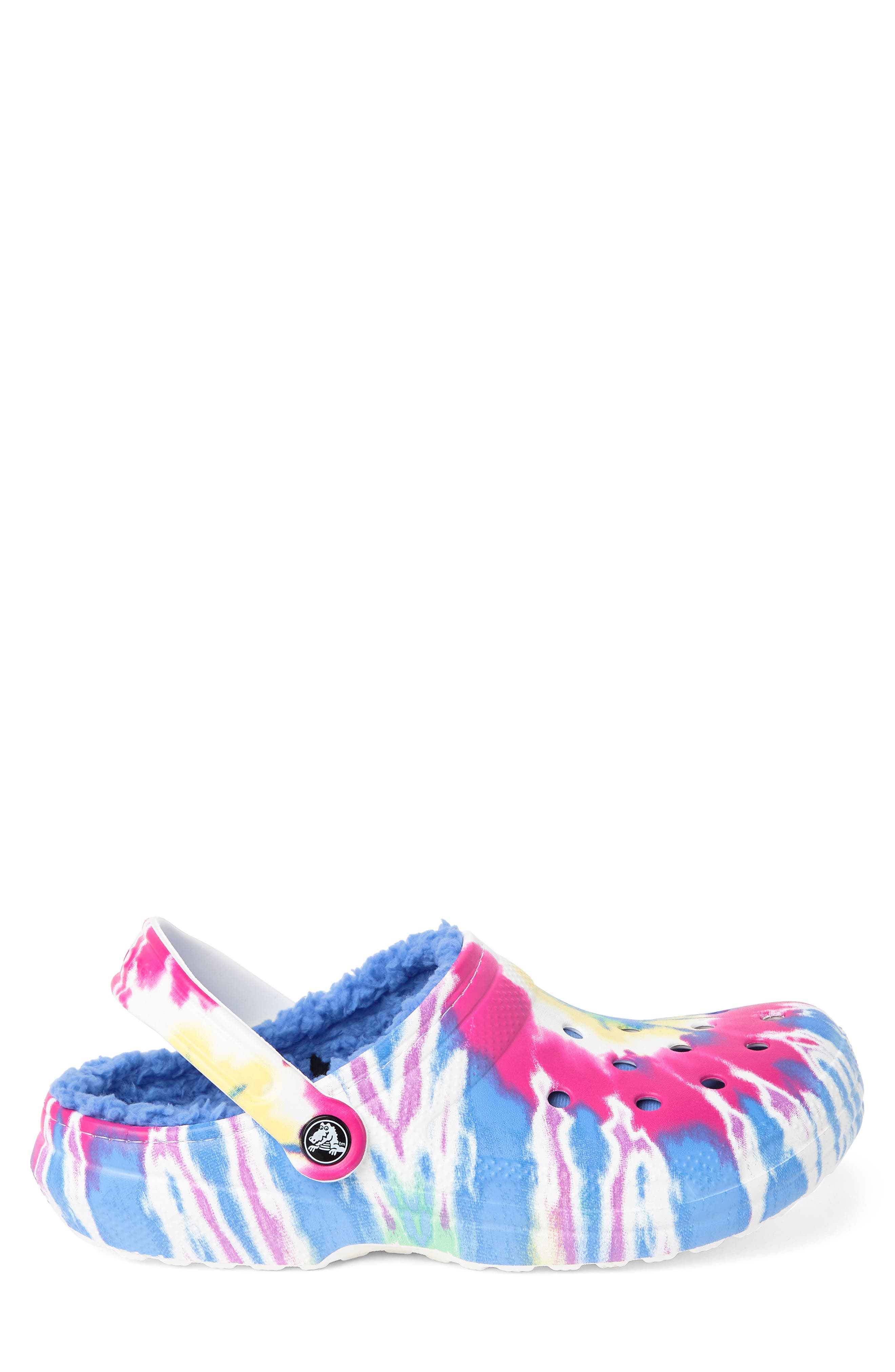 CROCS <sup>™</sup> Classic Fleece Lined Tie Dye Clog, Alternate, color, 