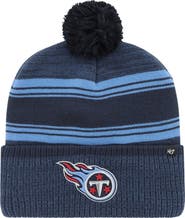 '47 Men's '47 Navy Tennessee Titans Fadeout Cuffed Knit Hat with Pom