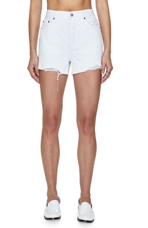 Nova Cutoff Denim Shorts (White Vintage)