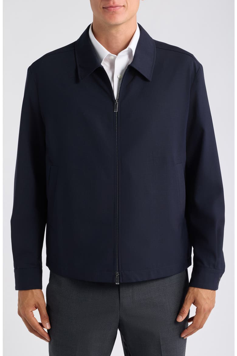 Virgin Wool Zip Jacket, Alternate, color, DARK BLUE