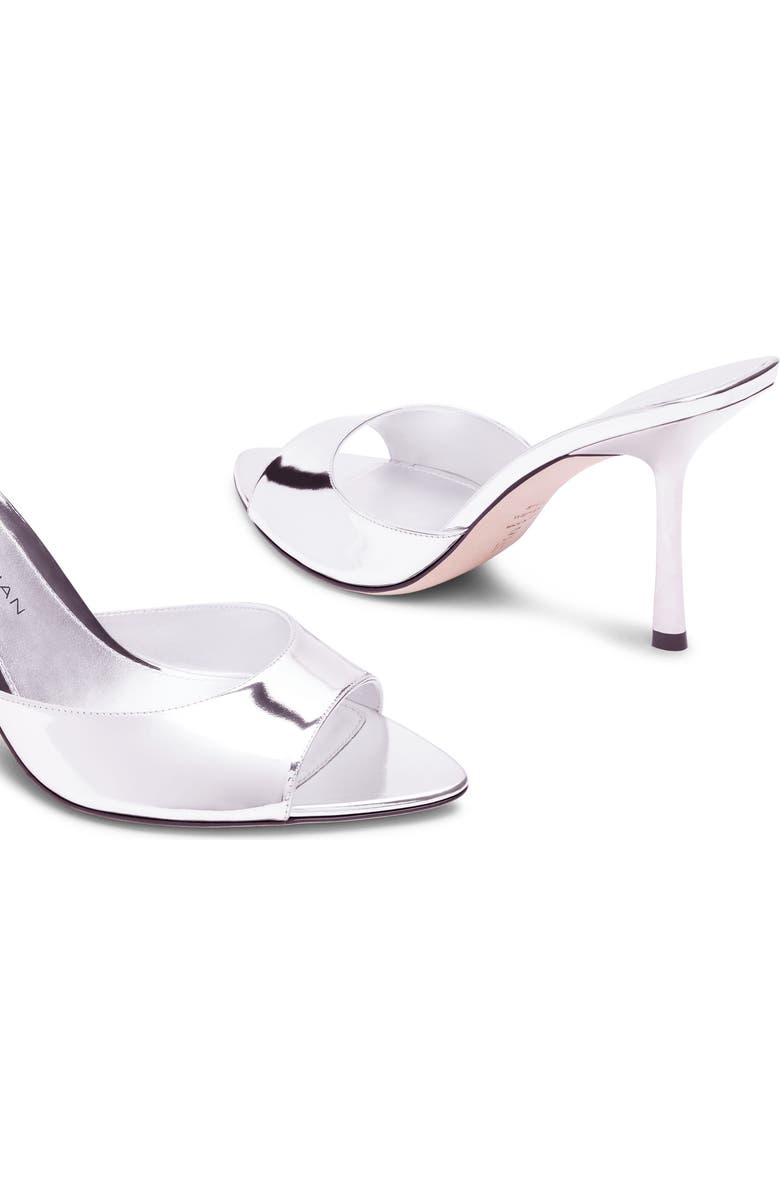 Stuart Weitzman Lexington Mule 85, Alternate, color, Silver