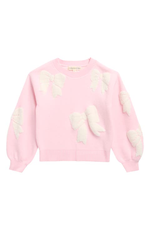 Kids' Chenille Bow Sweater