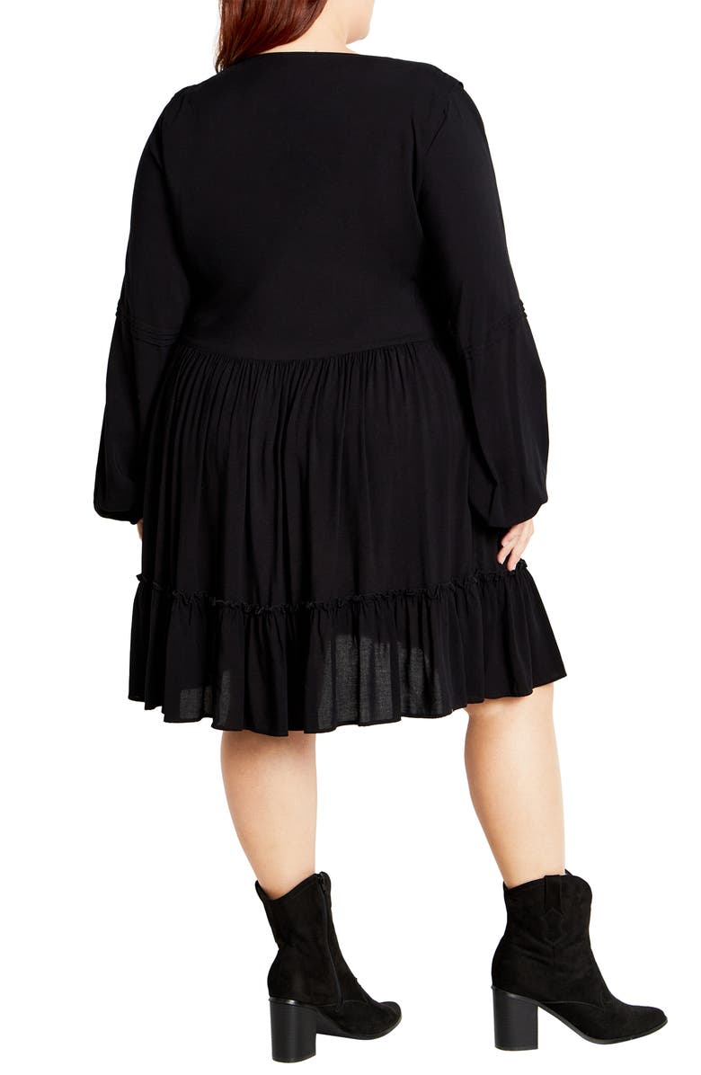 City Chic Alinda Long Sleeve Dress, Alternate, color,