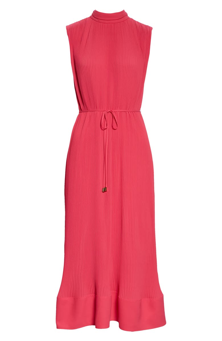 Milly Melina Pleated Sleeveless Georgette Dress, Alternate, color,