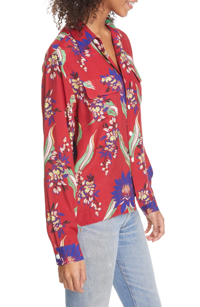 Re/Done '40s Floral Print Shirt, Alternate, color,