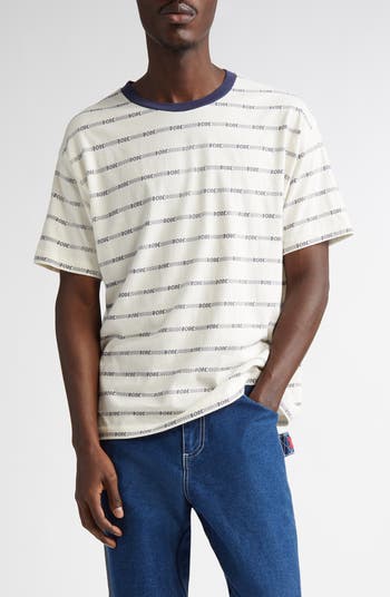 驚きの価格が実現！ Bode Rec Jacquard Stripe Cotton Logo T-Shirt | Nordstrom トップス