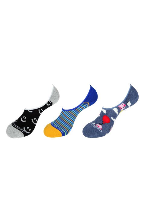 Assorted 3-Pack No Show Socks