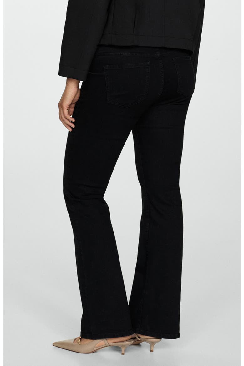 Over the Bump Flare Maternity Jeans, Alternate, color, BLACK DENIM