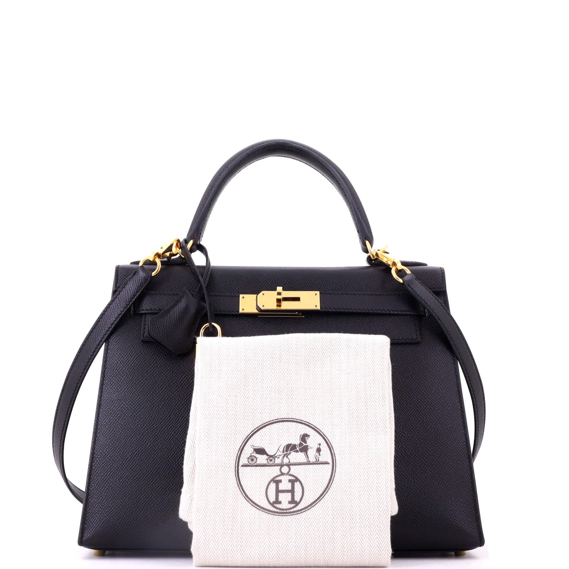 Kelly Handbag Black Epsom with Gold Hardware 28, Alternate, color, Black