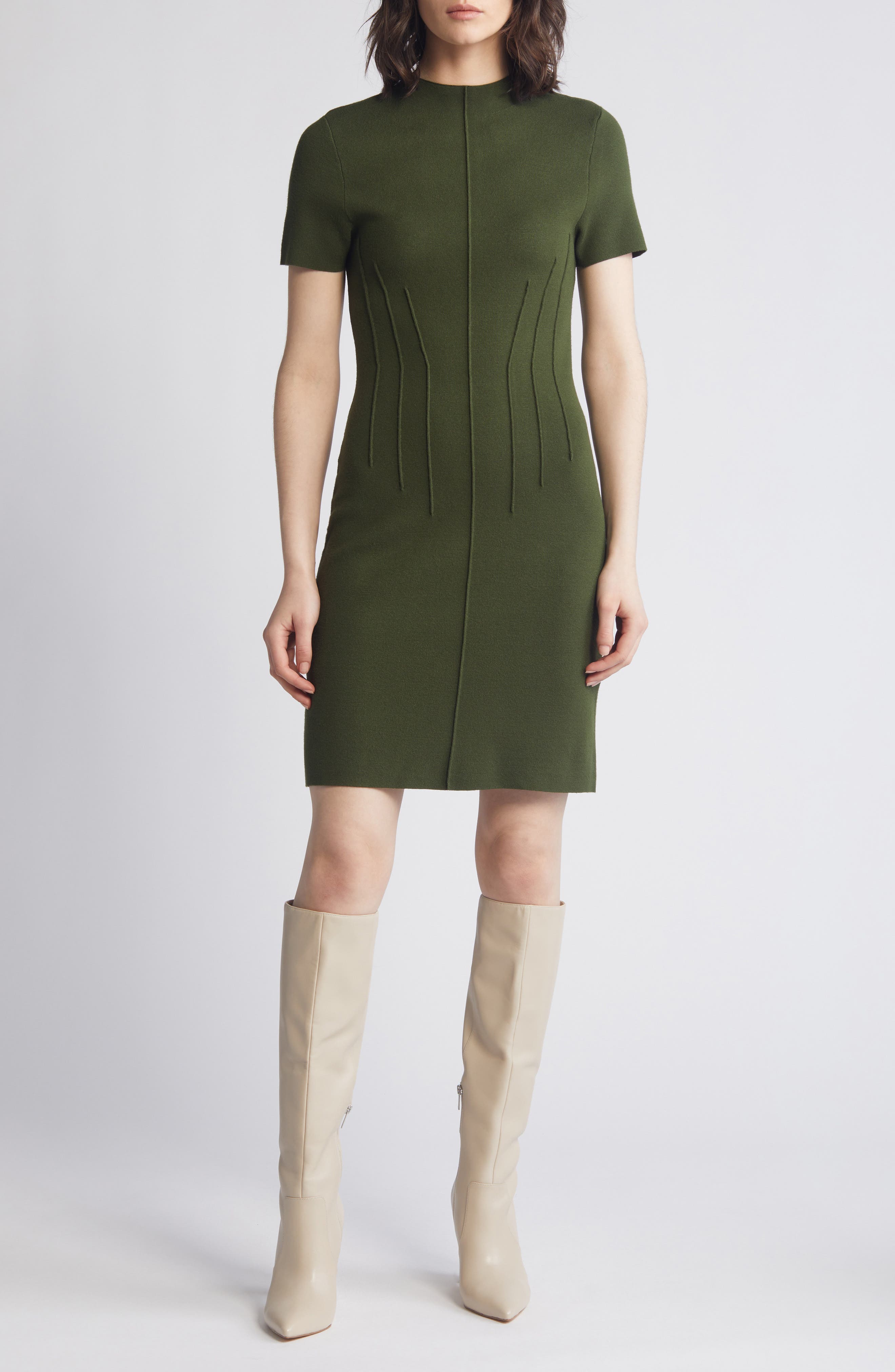 Eliza J Pintuck Fitted Sheath Dress
