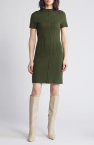 Eliza J Pintuck Fitted Sheath Dress