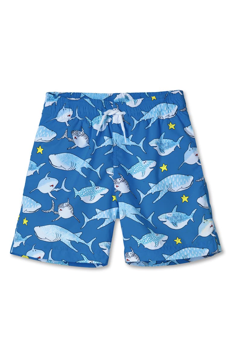 Stella Cove Shark Print Swim Trunks, Main, color,