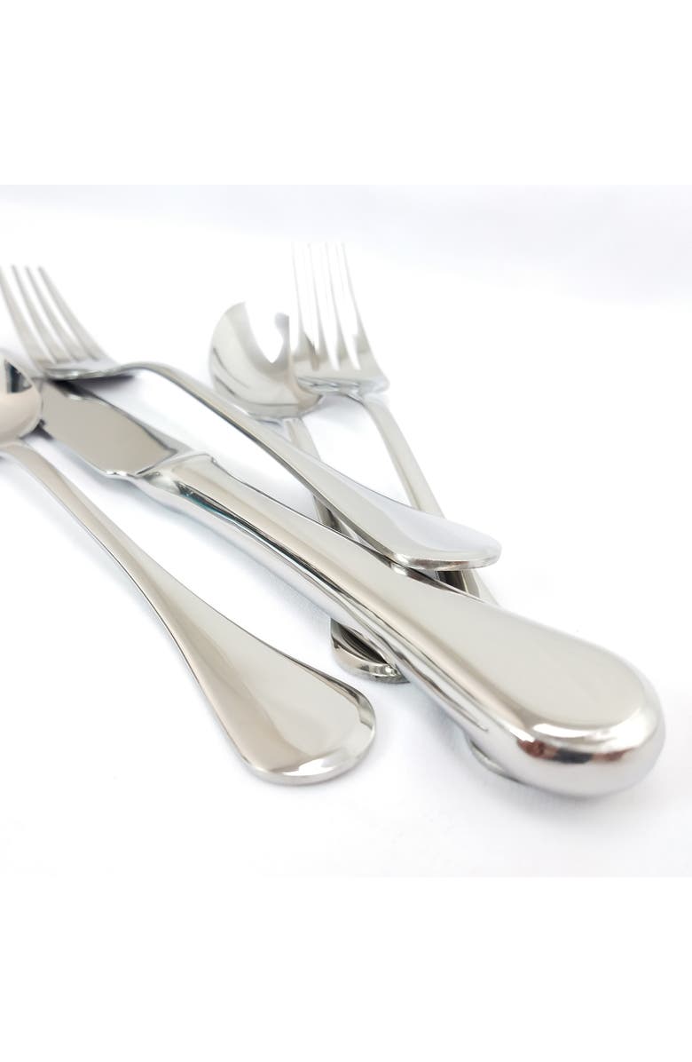 Gibson Home Classic Manchester 20-Piece Flatware Set, Alternate, color, Metallic Silver