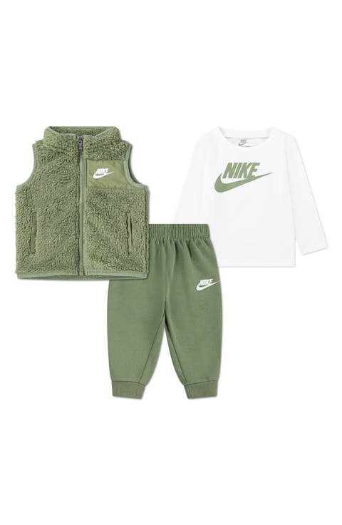 Club Long Sleeve T-Shirt, Fleece Vest & Joggers Set (Baby)