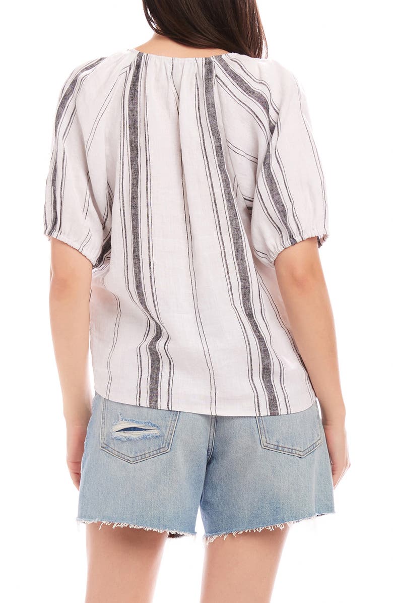 FIFTEEN TWENTY Vienna Stripe Linen Top, Alternate, color, 
