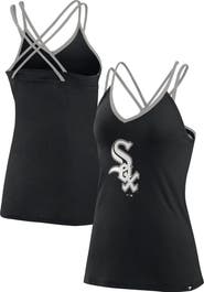 FANATICS Women's Fanatics Branded Black Chicago White Sox Barrel It Up Cross Back V-Neck Tank Top