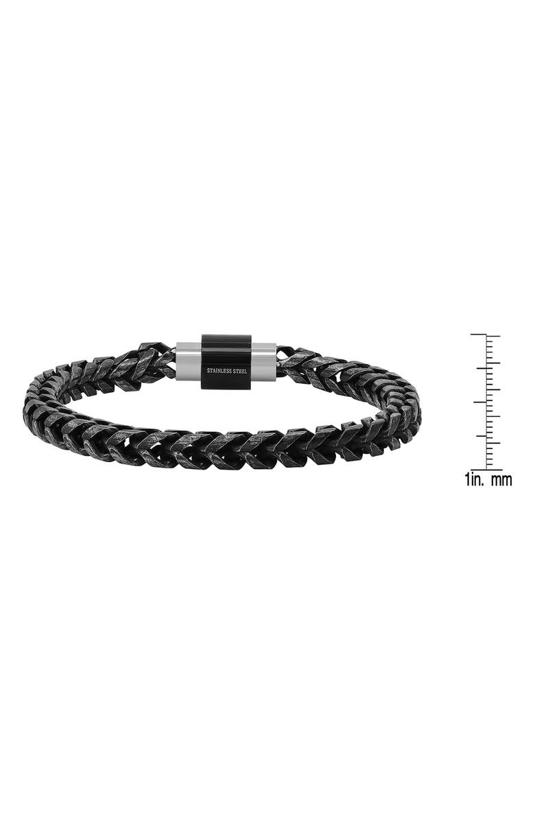 STEELTIME Men's Oxidized Chain Bracelet, Alternate, color, Oxidized