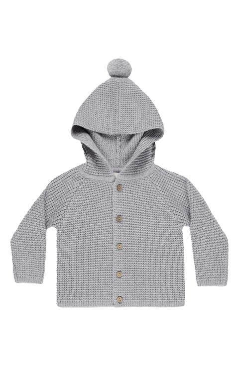 Kids' Pompom Hooded Cardigan (Baby & Toddler)