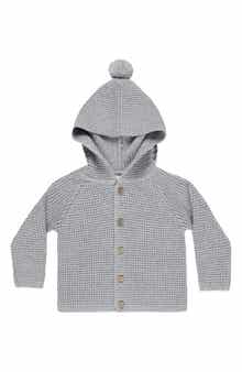 Rylee + Cru Kids' Pompom Hooded Cardigan
