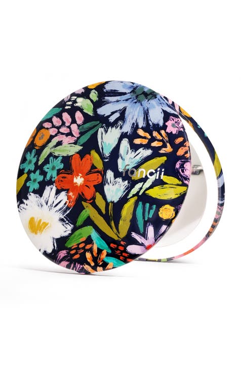 Mini Taylor LED Compact Mirror - Happy Flowers