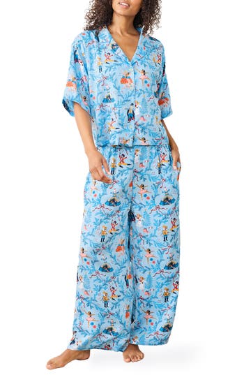 Printfresh Nutcracker Dreams Eco Satin Pajamas In Blue Slipper