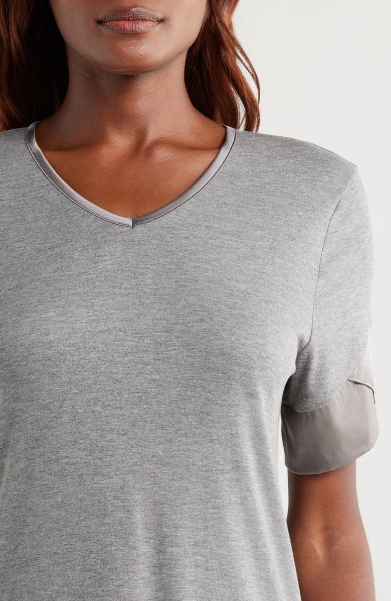 Hanro Virginia Silk Satin Trim Nightgown, Alternate, color,