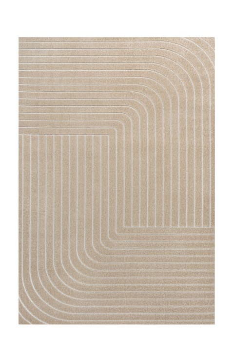 Odense High-Low Minimalist Angle Geometric Indoor/Outdoor Area Rug