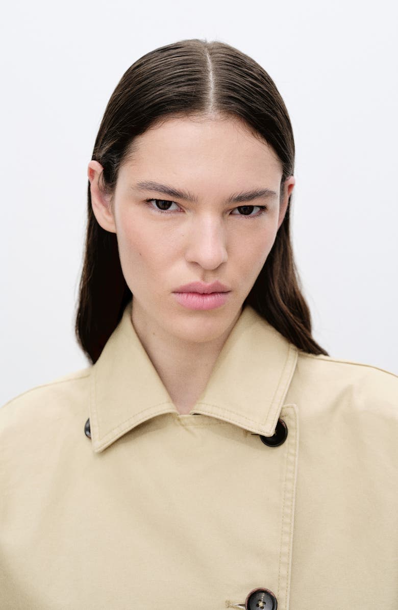 MANGO Cotton Crop Trench Coat, Alternate, color, 