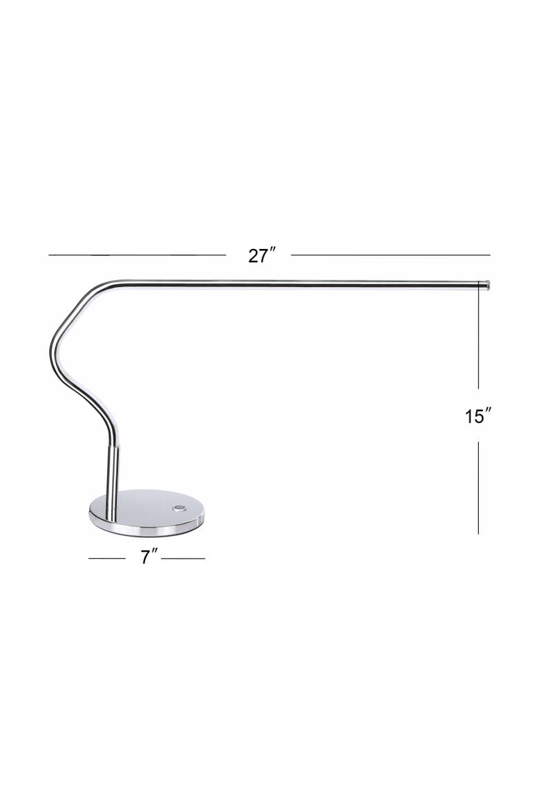 Julian 15" LED Integrated Task Lamp, Chrome, Alternate, color, Chrome