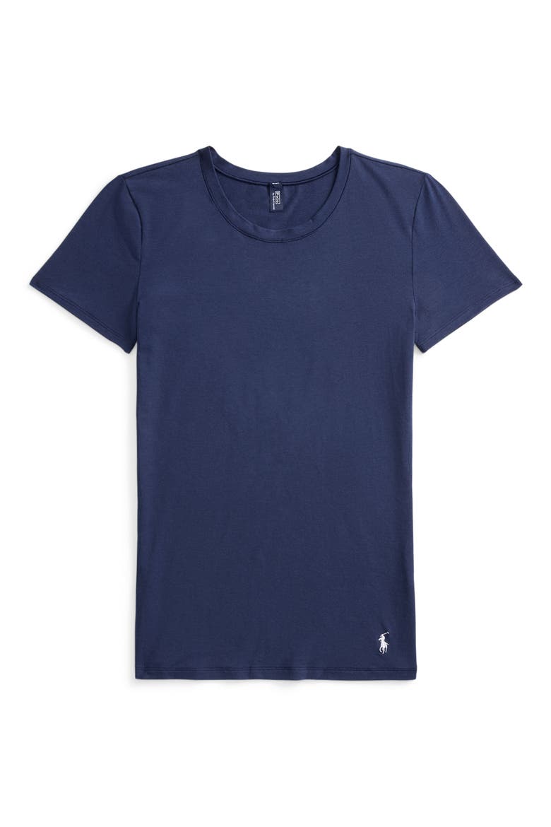Stretch Cotton T-Shirt, Alternate, color, NAVY