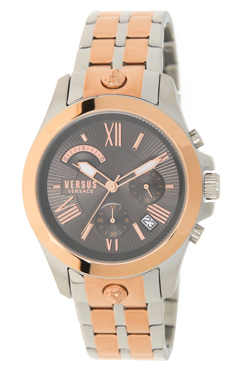 VERSUS Versace Versace Two-Tone Stainless Steel Chronograph Watch, 44mm, Main, color, 