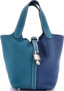 Pre-Owned Hermes Picotin Lock Bag Bicolor Clemence PM
