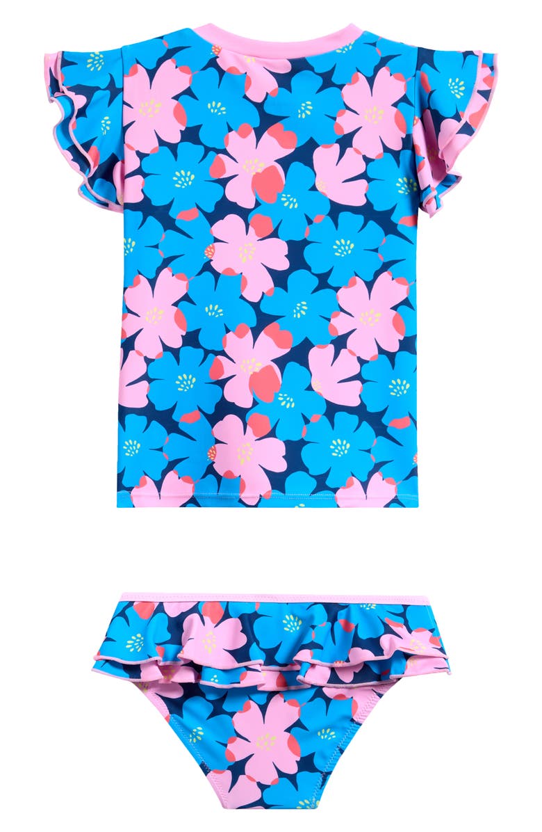 Boardies Kids' Sully Ruffle Two-Piece Swimsuit, Alternate, color, Blue Multi