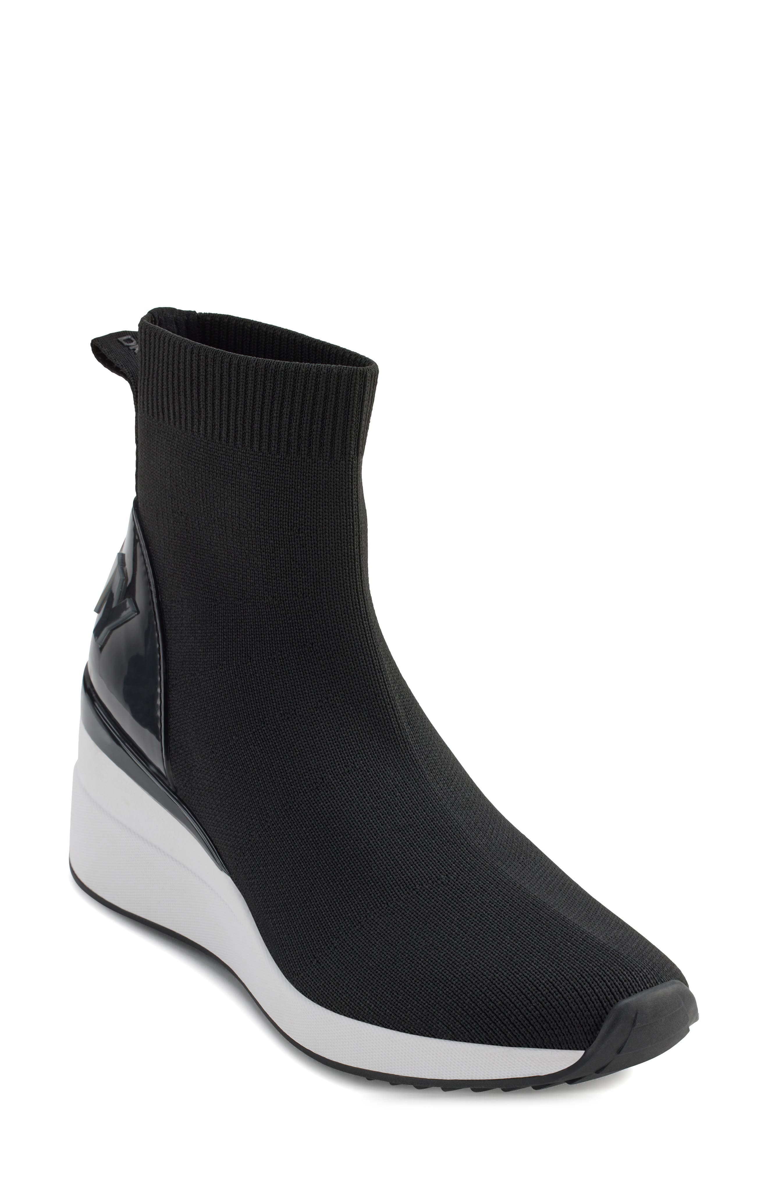 DKNY Permila Wedge Bootie, Main, color, Black - Black