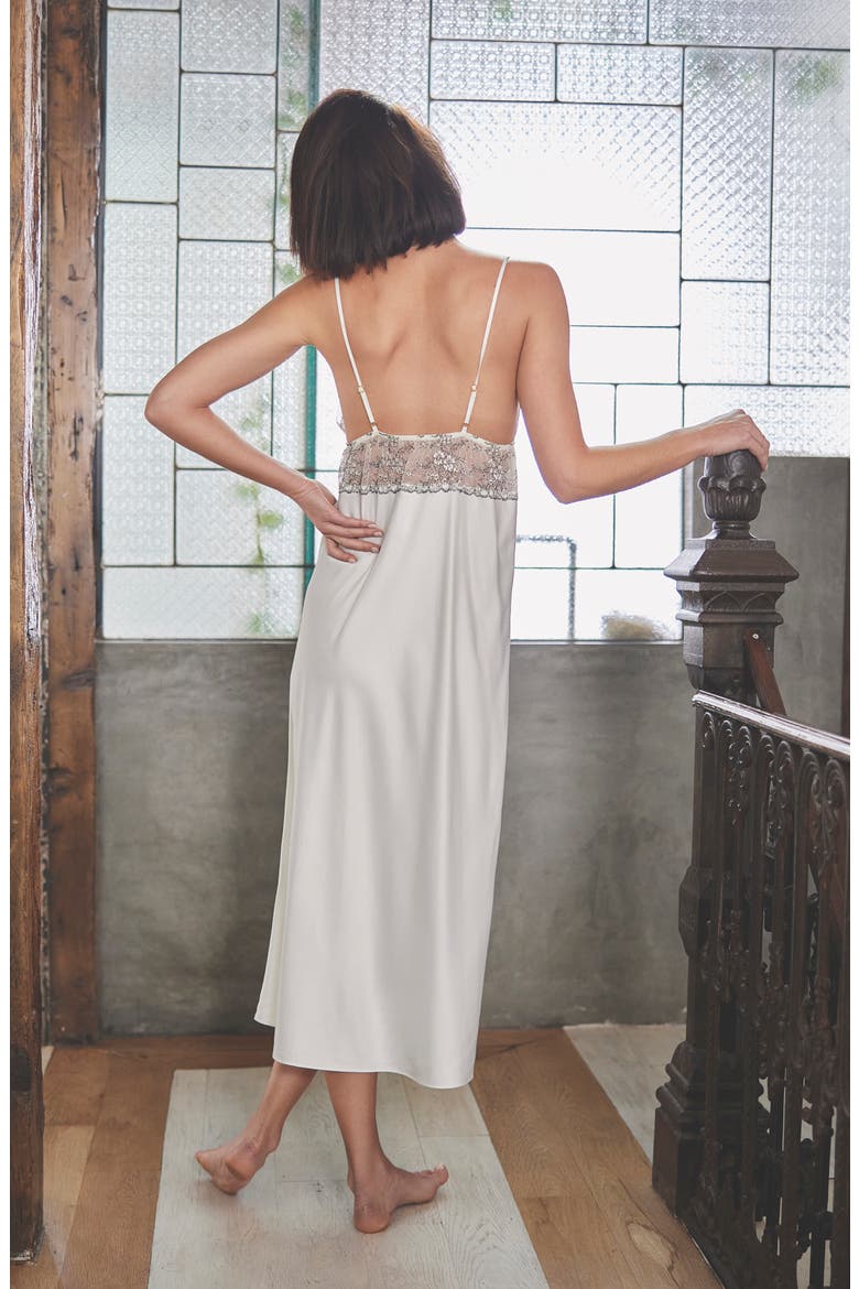 Angelique Charmeuse Nightgown, Alternate, color, IVORY