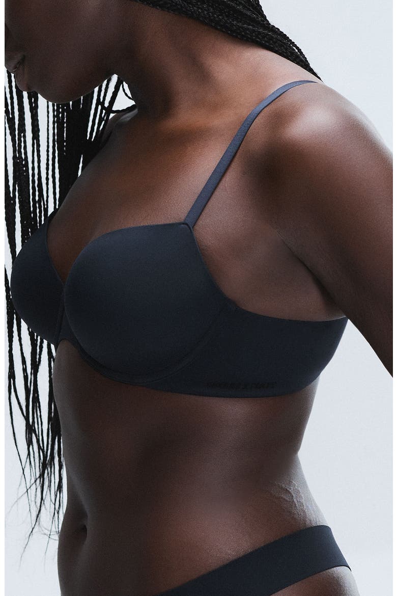 Soft N' Savage Padded Demi Bra, Alternate, color, BLACK CAVIAR
