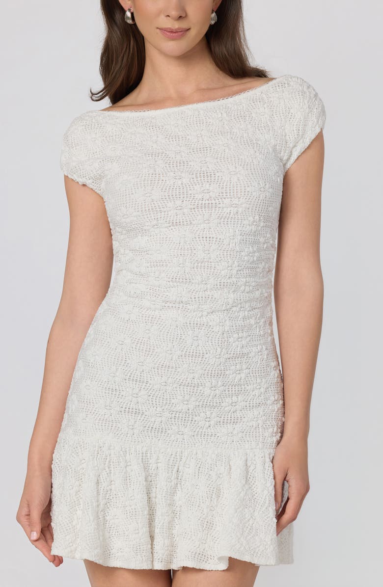 ASTR the Label Jolene Lacy Minidress, Alternate, color, White