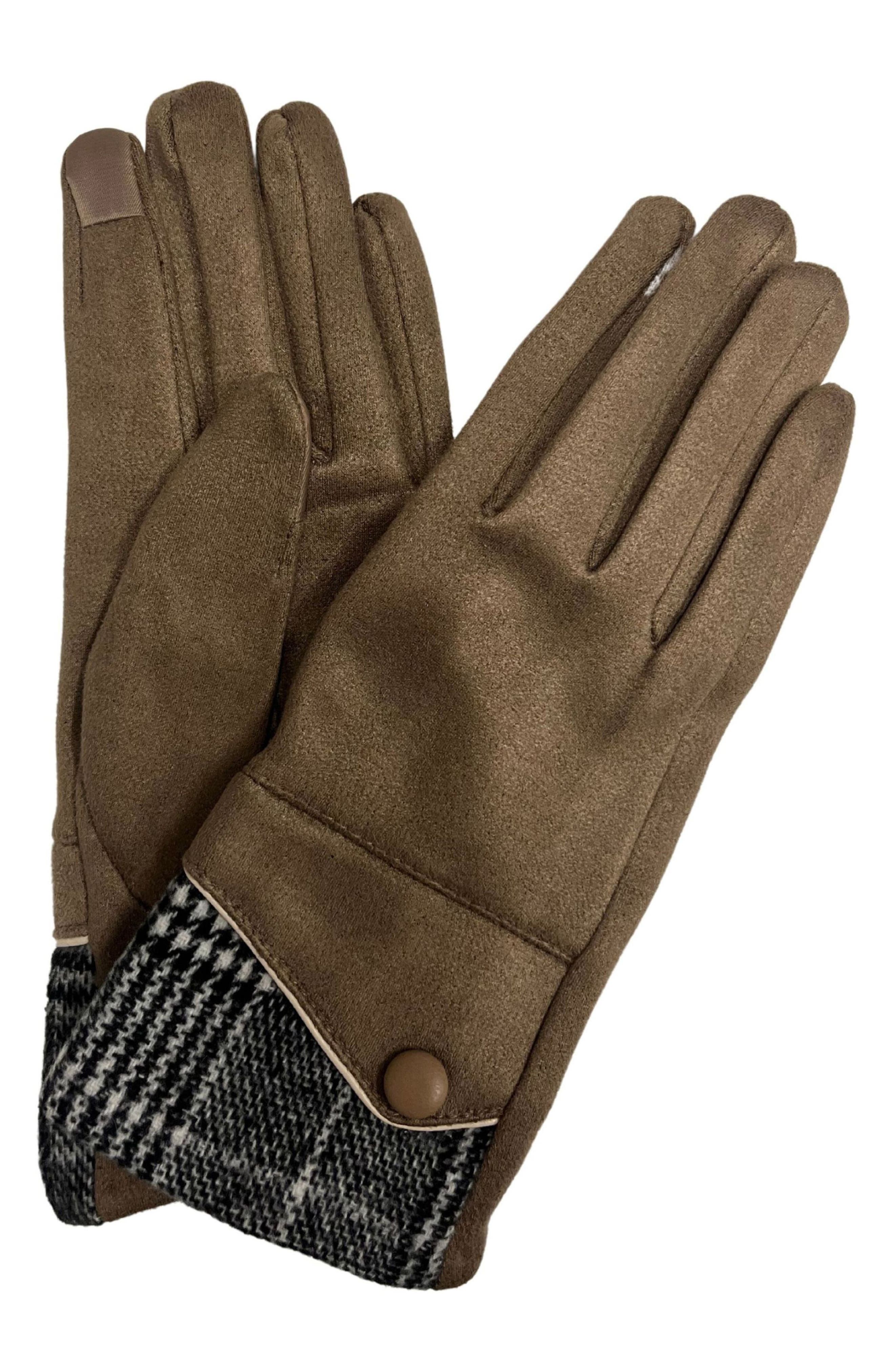 MARCUS ADLER Plaid Touchscreen Gloves