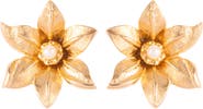 Susan Caplan 1980s Vintage Nina Ricci Flower Clip-On Earrings
