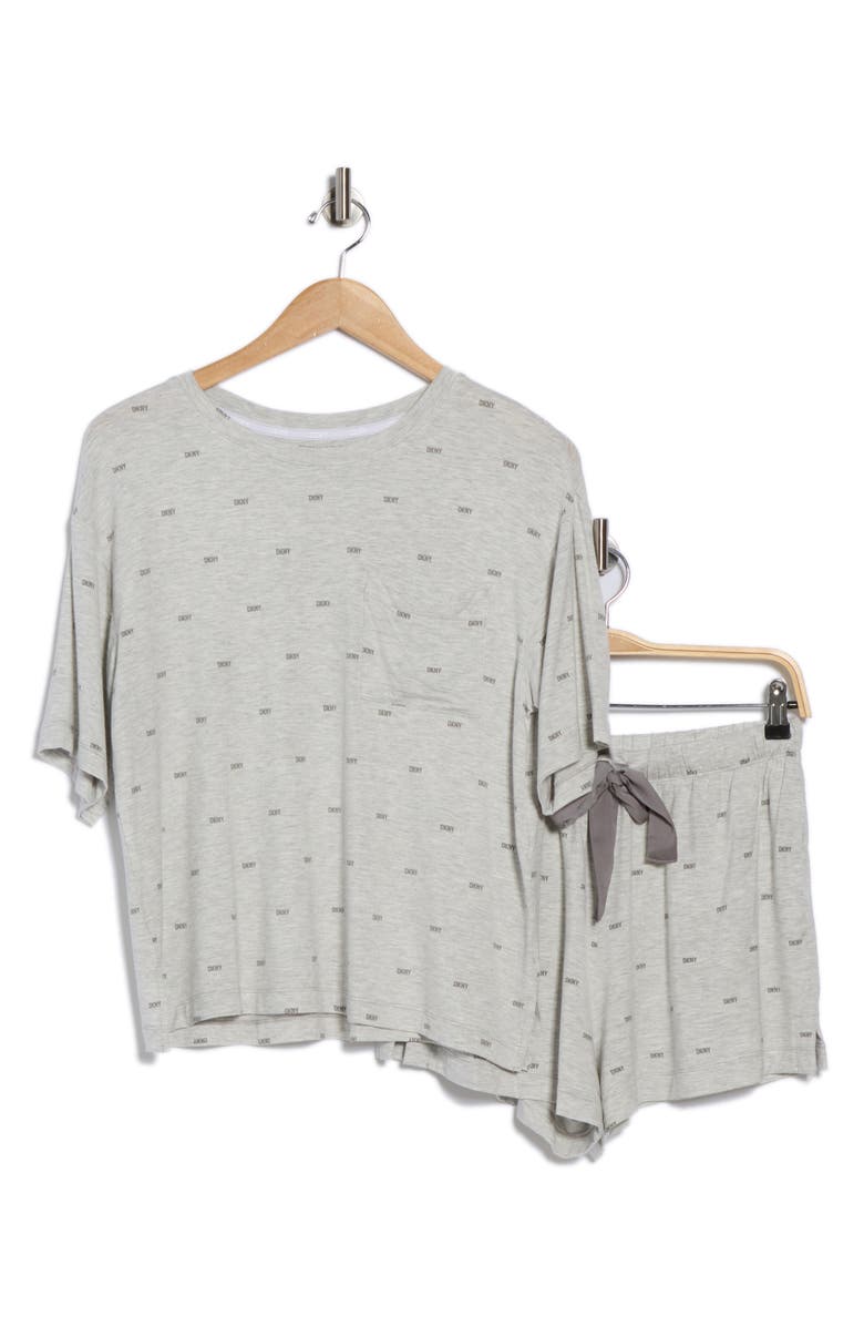 DKNY Logo Print T-Shirt & Boxer Pajamas, Alternate, color,