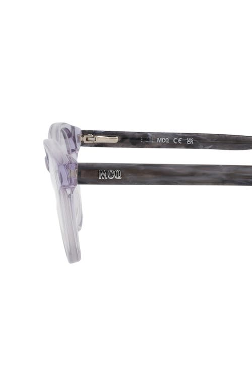 Alexander Mcqueen Mcqueen 47mm Oval Optical Glasses In Grey Black Transparent