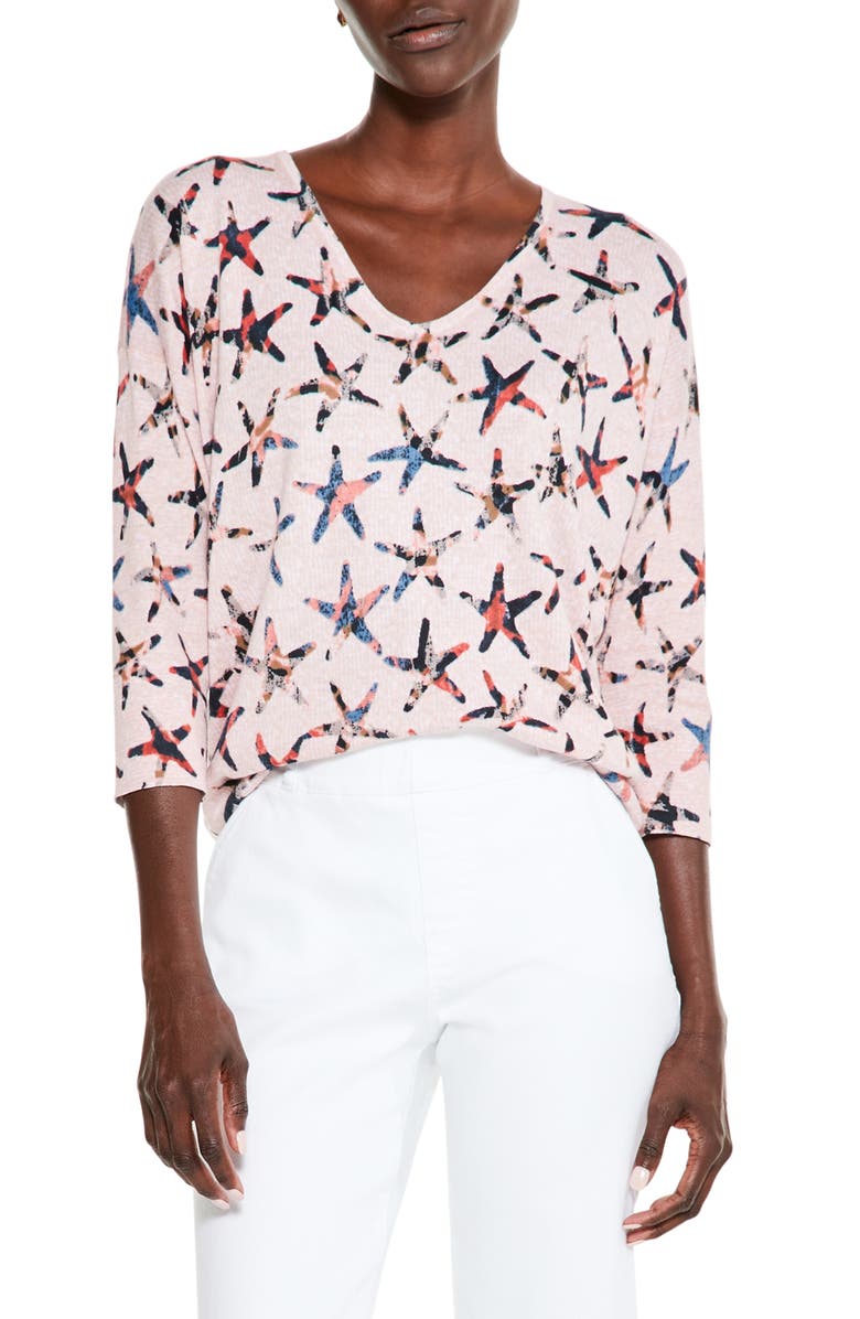 NIC+ZOE Stargazing Cotton & Linen Blend Sweater, Main, color,