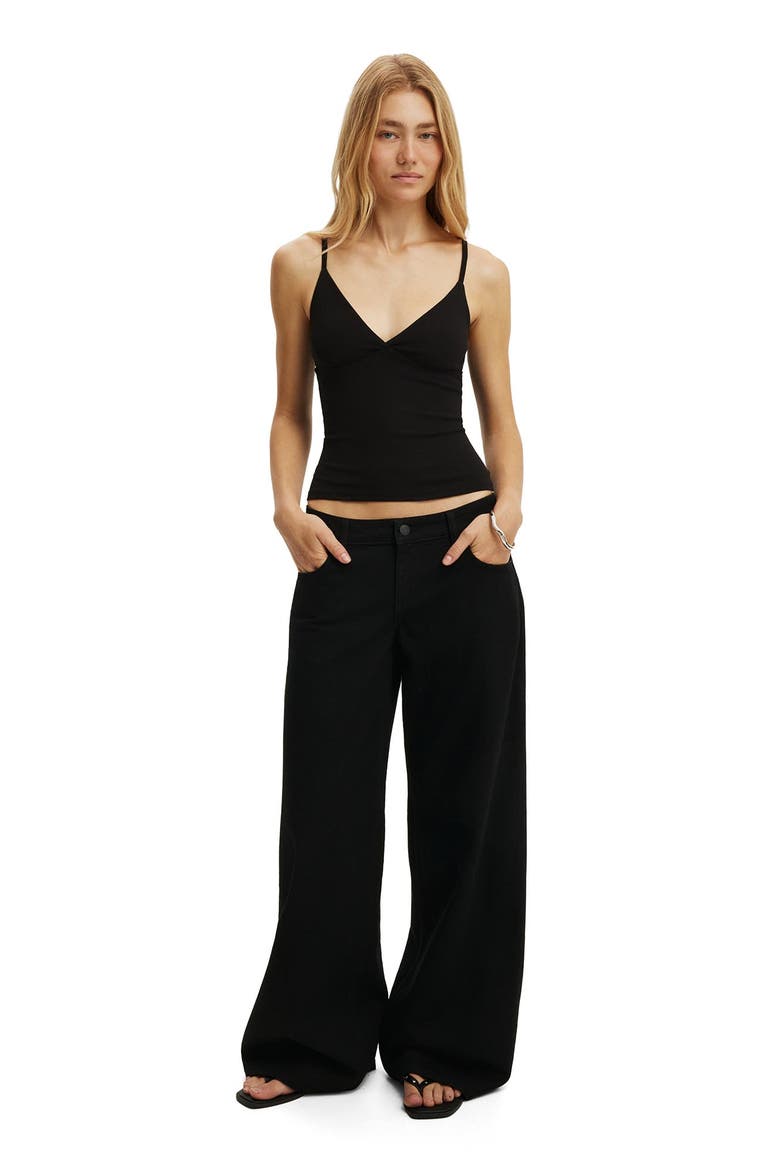Women's Rib Cami, Alternate, color, Black